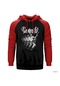 Ensiferum Markus Toivonen Kırmızı Reglan Kol Kapşonlu Sweat Kırmızı