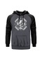 Ensiferum Skull Gri Reglan Kol Unisex Sweatshirt Hoodie Gri