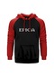 Epica Logo Kırmızı Reglan Kol Kapşonlu Sweatshirt Kırmızı