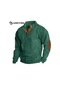 Erkek Dik Yaka Uzun Kollu Sweatshirt - Yeşil - Wr329109