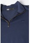 Erkek Yarım Fermuarlı Basic Düz Renk Trend Sweatshirt 21k-5200179 İndigo - İndigo