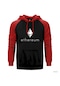 Ethereum Kırmızı Reglan Kol Kapşonlu Sweatshirt Kırmızı