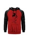 F1 Charles Leclerc Ferrari Kırmızı Reglan Kol Kapşonlu Sweatshirt Kırmızı