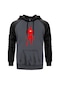 Flash Grunge Gri Reglan Kol Kapşonlu Sweatshirt Gri (551880116)