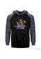 Fortnite Team 2 Gri Reglan Kol Kapşonlu Sweatshirt Gri