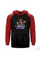 Fortnite Team 2 Kırmızı Reglan Kol Kapşonlu Sweatshirt Kırmızı