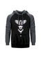 Frida Kanat Gri Reglan Kol Kapşonlu Sweatshirt Gri
