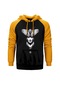 Frida Kanat Sarı Reglan Kol Kapşonlu Sweatshirt Sarı