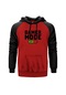 Gamer Mode On Kırmızı Reglan Kol Unisex Sweatshirt Hoodie Kırmızı