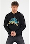 Genius Store Erkek Baskılı Sweatshirt Oversize Kalıp 9 Renk Siyah