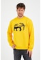 Genıus Store Ovesize Kalıp 9 Renk Baskılı Erkek Sweatshirt Sarı