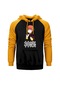 Gintama Kagura Sarı Reglan Kol Kapşonlu Sweatshirt Sarı