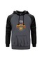 Gojira Design Gri Reglan Kol Kapşonlu Sweatshirt Gri (554882087)