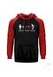 Guitar Know Your Gear Kırmızı Reglan Kol Kapşonlu Sweatshirt Kırmızı