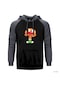 Gumball Darwin Gri Reglan Kol Kapşonlu Sweatshirt Gri