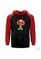 Gumball Darwin Kırmızı Reglan Kol Kapşonlu Sweatshirt Kırmızı