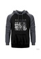 Haggard And Thou Shalt Gri Reglan Kol Kapşonlu Sweatshirt Gri