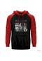 Haggard And Thou Shalt Kırmızı Reglan Kol Kapşonlu Sweatshirt Kırmızı