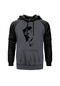 Hellboy Face Gri Reglan Kol Unisex Sweatshirt Hoodie Gri
