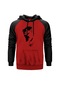 Hellboy Face Kırmızı Reglan Kol Unisex Sweatshirt Hoodie Kırmızı