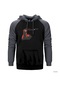 Hellsing Ultimate Gun Gri Reglan Kol Kapşonlu Sweatshirt Gri