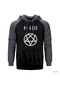 Him Gri Reglan Kol Kapşonlu Sweatshirt Gri