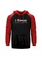 I Sleepy Kırmızı Reglan Kol Kapşonlu Sweatshirt Kırmızı (551826398)