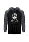 Ice Cube Bw Gri Reglan Kol Kapşonlu Sweatshirt Gri
