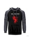 In Flames Gri Reglan Kol Kapşonlu Sweatshirt Gri (509939964) Gri