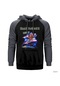 Iron Maiden Flight 666 Gri Reglan Kol Kapşonlu Sweatshirt Gri