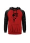 Iron Mike Tyson 2 Kırmızı Reglan Kol Unisex Sweatshirt Hoodie Kırmızı