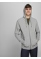 Jack Jones 12181901 Jjebasic Sweat Zip Hood Noos Erkek Sweat Açık Gri Melanj