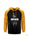 John Wayne Sarı Reglan Kol Kapşonlu Sweatshirt Sarı