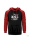 King Crew Pmc Kırmızı Reglan Kol Kapşonlu Sweatshirt Kırmızı