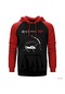 King Crimson Red Kırmızı Reglan Kol Kapşonlu Sweatshirt Kırmızı