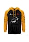 King Crimson Red Sarı Reglan Kol Kapşonlu Sweatshirt Sarı