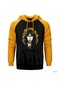 Kiss Vinnie Vincent Sarı Reglan Kol Kapşonlu Sweatshirt Sarı
