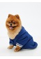 Koton Kapüşonlu Köpek Sweatshirt Baskılı Ribanalı İçi Polarlı Mavi 3wal10341ık