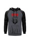 Kreator Devil Inside Gri Reglan Kol Kapşonlu Sweatshirt Gri