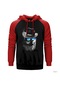 Kurt Dedektif Kırmızı Reglan Kol Kapşonlu Sweatshirt Kırmızı