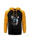Kurt Dedektif Sarı Reglan Kol Kapşonlu Sweatshirt Sarı