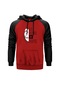La Casa De Papel Half Face Kırmızı Reglan Kol Unisex Sweatshirt Kırmızı
