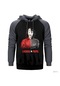 La Casa De Papel Half Tokio Gri Reglan Kol Kapşonlu Sweatshirt Gri