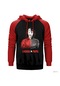La Casa De Papel Half Tokio Kırmızı Reglan Kol Kapşonlu Sweat Kırmızı