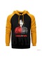 La Casa De Papel Half Tokio Sarı Reglan Kol Kapşonlu Sweatshirt Sarı