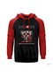 La Casa De Papel Team Kırmızı Reglan Kol Kapşonlu Sweatshirt Kırmızı