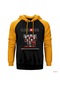 La Casa De Papel Team Sarı Reglan Kol Kapşonlu Sweatshirt Sarı