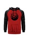 Led Zeppelin Circle Kırmızı Reglan Kol Unisex Sweatshirt Hoodie Kırmızı