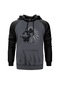 Leon Red Skinned Gri Reglan Kol Kapşonlu Unisex Sweatshirt Gri
