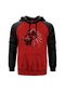 Leon Red Skinned Kırmızı Reglan Kol Kapşonlu Unisex Sweatshirt Kırmızı